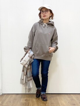 「HARUTA」｜「アイテム（帽子）」を使った、m@さん（レディース・155cm）の秋コーディネート