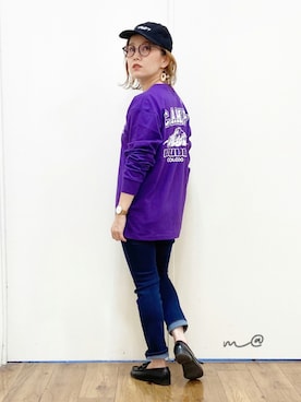 「CAMP7」｜「アイテム（キャップ）」を使った、m@さん（レディース・155cm）の夏コーディネート