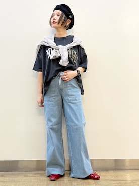 「Right-on（ライトオン）のアイテム」を使った、まーちゃん（m@）さん（レディース・155cm）の夏コーディネート