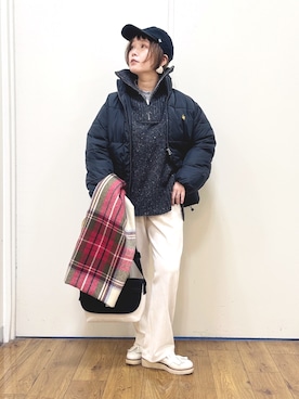 「Cepica（セピカ）のアイテム（アクセサリー）」を使った、m@さん（レディース・155cm）の冬コーディネート