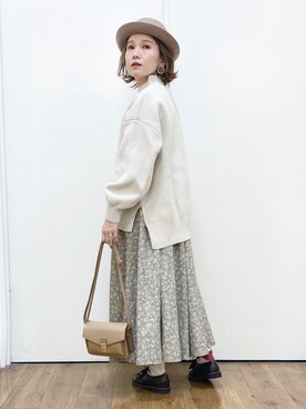 「Handmade（ハンドメイド）のアイテム」を使った、m@さん（レディース・155cm）の冬コーディネート