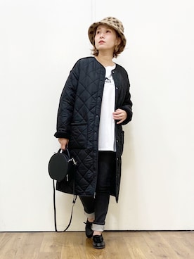 「HONEYSUCKLE ROSE（ハニーサックルローズ）のアイテム（その他アウター）」を使った、m@さん（レディース・155cm）の秋コーディネート