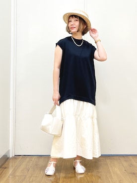 「Right-on（ライトオン）のアイテム（ワンピース/ドレス）」を使った、m@さん（レディース・155cm）の夏コーディネート