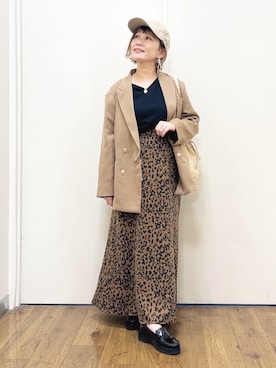 「Cepica（セピカ）のアイテム（アクセサリー）」を使った、m@さん（レディース・155cm）の秋コーディネート