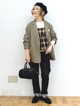 「アイテム（その他トップス）」を使った、まーちゃん（m@）さん（レディース・155cm）の秋コーディネート