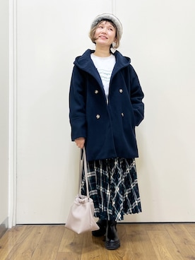 「Casselini（キャセリーニ）のアイテム（アクセサリー）」を使った、m@さん（レディース・155cm）の冬コーディネート
