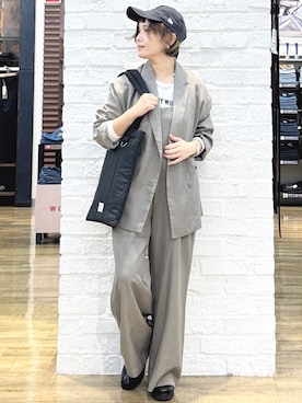「アイテム（オールインワン・サロペット）」を使った、m@さん（レディース・155cm）の秋コーディネート