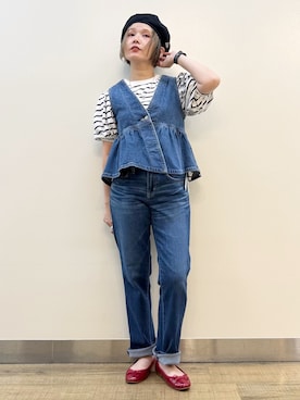「Right-on（ライトオン）のアイテム」を使った、まーちゃん（m@）さん（レディース・155cm）の夏コーディネート
