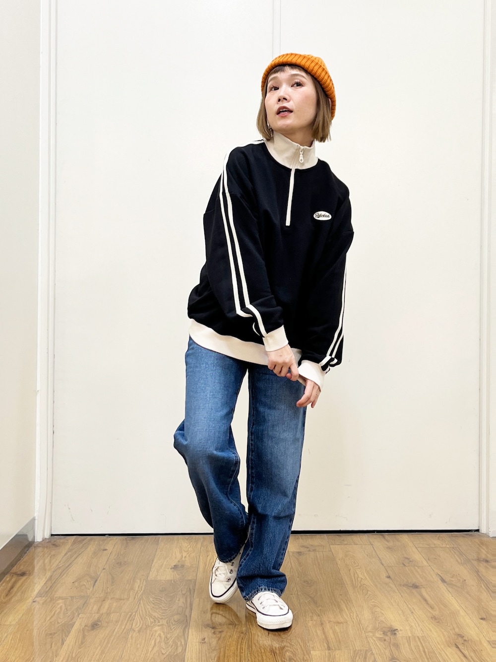  Jeans ハーフジップ コーデュロイ Luvourdays｜ハーフ ジップ HALF ZIP プルオーバー スウェット