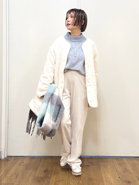 「Right-on（ライトオン）のアイテム（ブルゾン）」を使った、m@さん（レディース・155cm）の冬コーディネート