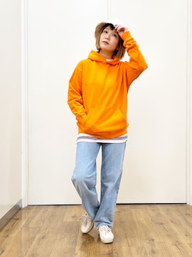 「HONEYSUCKLE ROSE（ハニーサックルローズ）のアイテム（帽子）」を使った、m@さん（レディース・155cm）の冬コーディネート