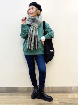 「Right-on（ライトオン）のアイテム」を使った、まーちゃん（m@）さん（レディース・155cm）の冬コーディネート