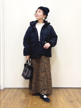 「Three Four Time（ｽﾘｰﾌｫｰﾀｲﾑ）のアイテム」を使った、m@さん（レディース・155cm）の冬コーディネート