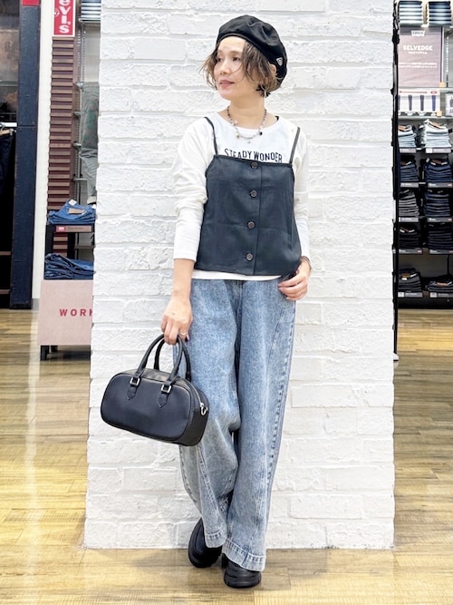 セール】【すっきり見え】【HONEYSUCKLE ROSE】ウール調キャミビスチェ