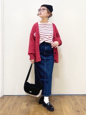 「Cepica（セピカ）のアイテム（アクセサリー）」を使った、m@さん（レディース・155cm）の秋コーディネート