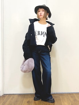 「Casselini（キャセリーニ）のアイテム（アクセサリー）」を使った、m@さん（レディース・155cm）の秋コーディネート