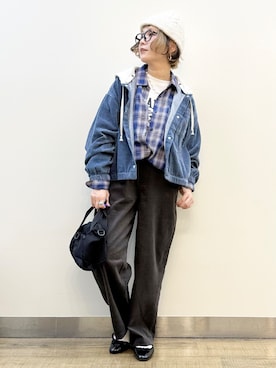 「BACK NUMBER（バックナンバー）のアイテム」を使った、まーちゃん（m@）さん（レディース・155cm）の秋コーディネート