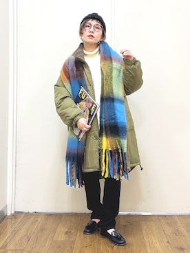 「EDWIN（エドウィン）のアイテム」を使った、m@さん（レディース・155cm）の秋コーディネート