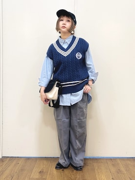 「Cepica（セピカ）のアイテム（アクセサリー）」を使った、m@さん（レディース・155cm）の秋コーディネート