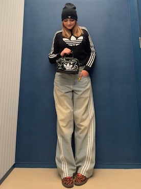 「アイテム（ニットキャップ/ビーニー）」を使った、HNさん（レディース・174cm）の秋コーディネート