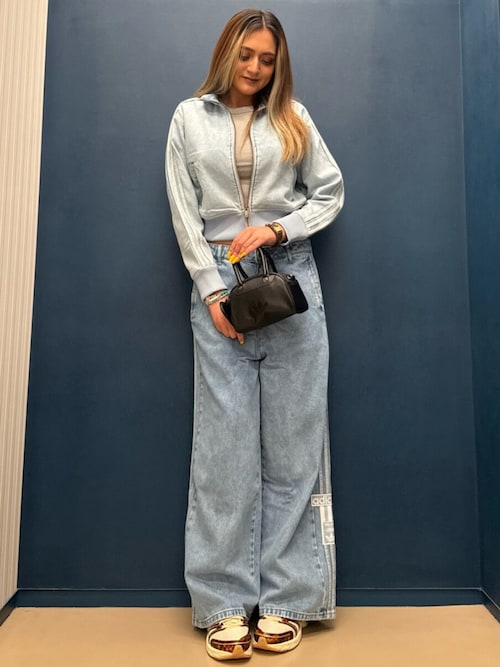 adidas（アディダス） ワイドパンツ ジーンズ デニム デニムパンツ