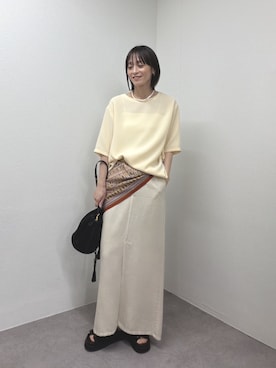 「GALLARDAGALANTE（ガリャルダガランテ）のネックカフ（ネックレス、シルバー系）」を使った、gg＿sachikoooさん（レディース・167cm）の春コーディネート