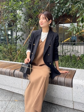 「アイテム（テーラードジャケット）」を使った、wgmasagoさん（レディース・166cm）の秋コーディネート