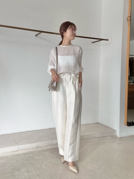 「ホワイトデニム」｜wgmasagoさん（レディース・166cm）の夏コーディネート