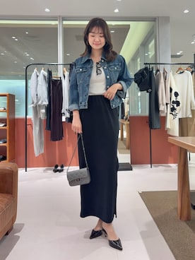 「THE PAUSE（ザ ポーズ）の【THE PAUSE】デニムジャケット（デニムジャケット、ブルー系）」を使った、wgmasagoさん（レディース・166cm）の春コーディネート