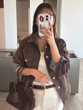 「アイテム（デニムジャケット）」を使った、wgmasagoさん（レディース・166cm）の秋コーディネート