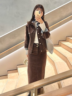 「THE PAUSE（ザ ポーズ）のアイテム」を使った、wgmasagoさん（レディース・166cm）の冬コーディネート