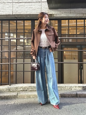 「アイテム（チョーカー）」を使った、wgmasagoさん（レディース・166cm）の冬コーディネート