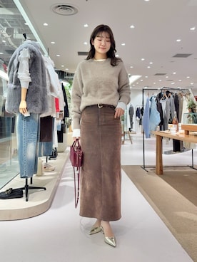 「THE PAUSE（ザ ポーズ）のアイテム」を使った、wgmasagoさん（レディース・166cm）の冬コーディネート