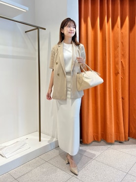 「アイテム（テーラードジャケット）」を使った、wgmasagoさん（レディース・166cm）の夏コーディネート