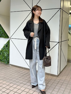 「アイテム（ピーコート）」を使った、wgmasagoさん（レディース・166cm）の秋コーディネート