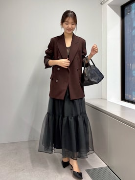 「アイテム（テーラードジャケット）」を使った、wgmasagoさん（レディース・166cm）の秋コーディネート