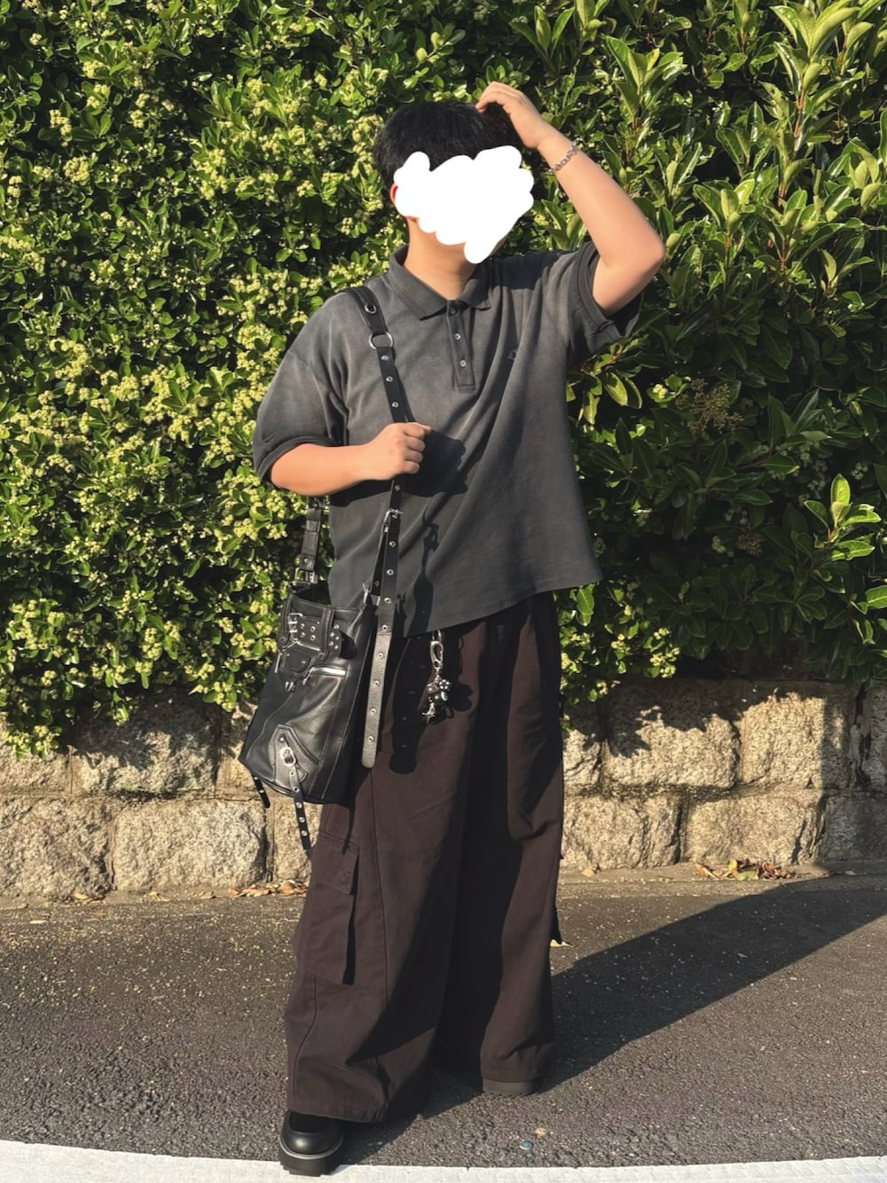 EPNK】Snap button tuck cargo pants / スナップボタンタック