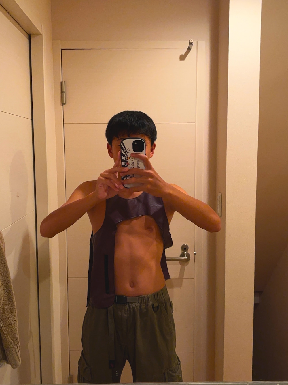 「戦士、癖毛、冬服、喪服、会心の一撃」｜「STUSSYのアイテム（ドレス、パープル系）」を使った、shuva93さん（骨格ナチュラル・キッズ・270cm）の冬コーディネートの1枚目の写真