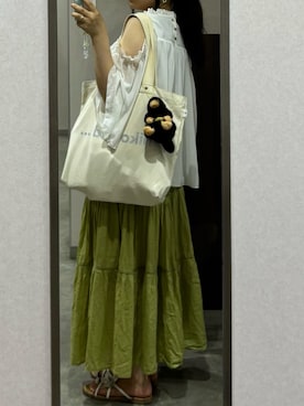 「niko and...（ニコアンド）のアイテム」を使った、makaron🐰🥕さん（骨格ウェーブ・レディース・156cm）の夏コーディネート