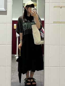 「niko and...（ニコアンド）のアイテム」を使った、makaron🐰🥕さん（骨格ウェーブ・レディース・156cm）の夏コーディネート