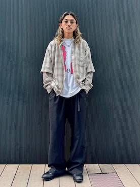 「Gramicci（グラミチ）のアイテム」を使った、BEAMSさん（メンズ・168cm）の秋コーディネート