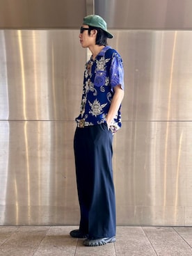 「SUN SURF（サンサーフ）のアイテム」を使った、BEAMSさん（メンズ・185cm）の春コーディネート