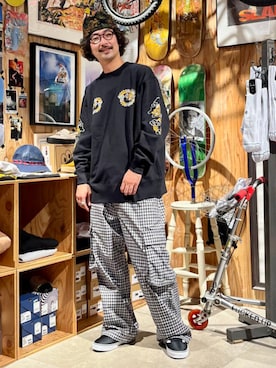 「アイテム（スウェット）」を使った、BEAMSさん（メンズ・185cm）の秋コーディネート