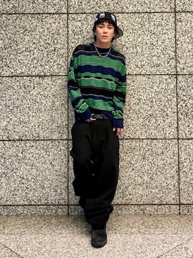 「UNIVERSAL OVERALL（ユニバーサルオーバーオール）のアイテム」を使った、BEAMSさん（メンズ・165cm）の春コーディネート