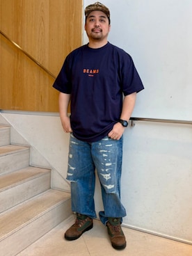 「BEAMS（ビームス）のアイテム（パンツ）」を使った、BEAMSさん（メンズ・170cm）の春コーディネート