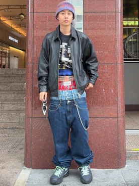 「BEAMS（ビームス）のアイテム（ニットキャップ/ビーニー）」を使った、BEAMSさん（メンズ・168cm）の秋コーディネート