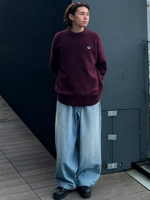 別注】FRED PERRY / フラッフィー クルーネックニット（ニット