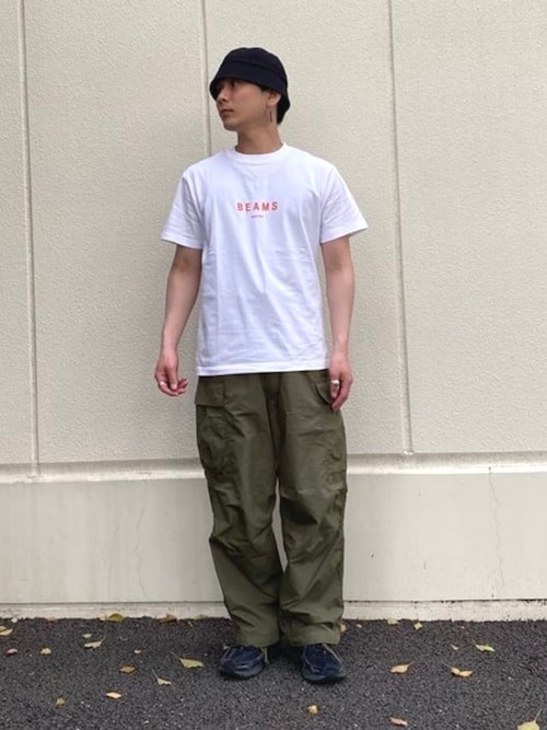 BEAMS 百名品 ビッグ 6ポケット カーゴパンツ オリーブ M ビームス BEAMS MEN｜【ビームスの百名品】BEAMS｜ビッグ 6ポケット カーゴ