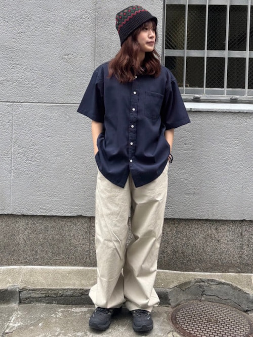 beams ラムレザーシャツ BEAMS F（ビームスF）【別注】Drake's / デニム レギュラー