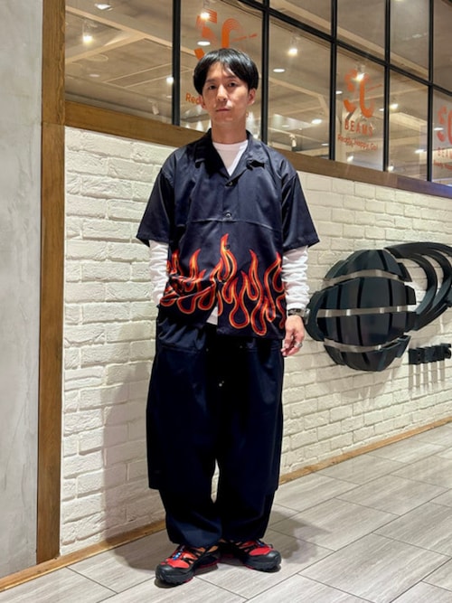 BEAMS ダブルニースウェットパンツ ブラック L 中古・古着通販】BEAMS (ビームス) ダブルニースウェットパンツ